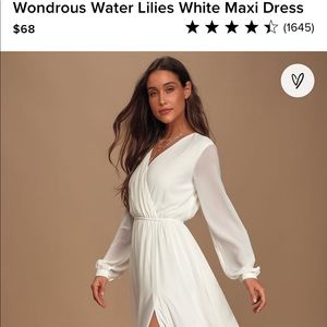 White long sleeved dress, size M